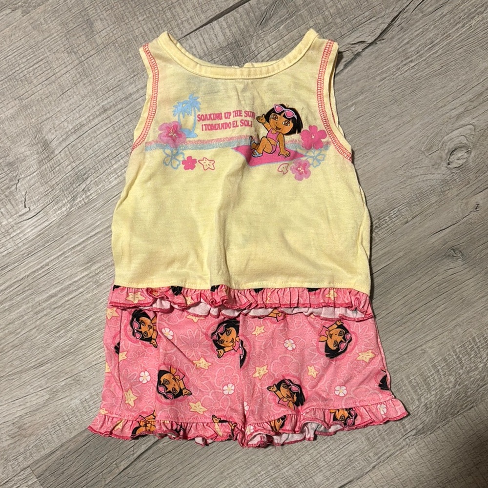 Dora Pajama Set Tank and Shorts 12 Months